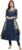 Indian Indigo Cotton Silk Anarkali Kurta, Churidar Pant & Dupatta for Women | 3/4 Sleeves, Round Neck, Ankle Length